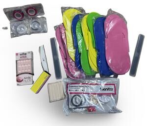 NWT  Nail Art Supply Lot Files Buffers Tape Rhinestones
